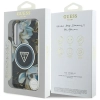 Guess Glitter Flowers Triangle Buttons MagSafe - Etui do Samsung Galaxy S25 (czarny)