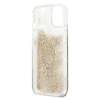 Guess Peony Liquid Glitter - Etui iPhone 13 mini (złoty)