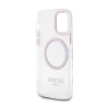 Guess Metal Outline MagSafe - Etui iPhone 12 / iPhone 12 Pro (przezroczysty / różowy)