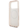 Guess IML Flowers Electro Pearl Strap MagSafe - Etui iPhone 17 Pro (różowy)