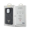 Guess Leather 4G Triangle Strass - Etui iPhone 15 Pro Max (czarny)