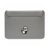 Karl Lagerfeld NFT Saffiano Karl & Choupette Sleeve - Etui na notebook 14" (Srebrny)