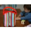 BUILT Bottle Buddy - Termoopakowanie do butelek podwójne (Baby Pink Stripe)