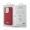Guess Silicone Script Metal Logo & Frame - Etui iPhone 15 Pro Max (magenta)