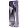 Guess Glitter Flowers Triangle Buttons MagSafe - Etui do Samsung Galaxy S25 (fioletowy)