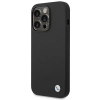 BMW Liquid Silicone Case Metal Logo - Etui iPhone 14 Pro Max (Czarny)
