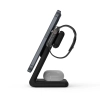 Crong MagSpot Pivot Stand - Ładowarka bezprzewodowa 3w1 z MagSafe do iPhone, Apple Watch i AirPods (czarny)