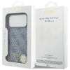 Guess Leather 4G Triangle Strass MagSafe - Etui iPhone 17 Pro Max (niebieski)