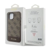 Guess 4G Bottom Stripe Metal Logo Collection - Etui iPhone 15 (brązowy)