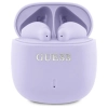 Guess Printed Classic Logo - Słuchawki Bluetooth TWS + etui ładujące (fioletowy)