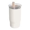 Quokka Mist - Kubek termiczny ze stali nierdzewnej 720 ml ze słomką (Ivory)