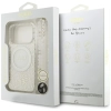 Guess IML Flowers Electro Pearl Strap MagSafe - Etui iPhone 17 Pro (biały)