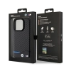 BMW Leather Carbon Blue Line MagSafe - Etui iPhone 15 Pro Max (czarny)