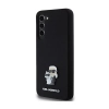 Karl Lagerfeld Silicone Karl & Choupette Metal Pin - Etui Samsung Galaxy S24+ (czarny)