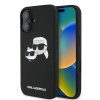 Karl Lagerfeld Silicone Double Heads Print MagSafe - Etui iPhone 16 Plus (czarny)