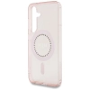 Guess Rhinestones Printed Classic Logo MagSafe - Etui do Samsung Galaxy S25 (różowy)
