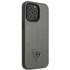 Guess Saffiano Triangle Logo Case - Etui iPhone 13 Pro (srebrny)