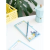 Disney Stitch - Magnetyczny notatnik / lista zakupów na lodówkę + ołówek z kolekcji Tropical (10 x 21 cm)