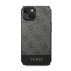 Guess 4G Bottom Stripe Metal Logo Collection - Etui iPhone 14 Plus (szary)