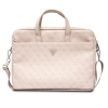 Guess Saffiano 4G Triangle Logo Computer Bag - Torba na notebooka 16” (różowy)