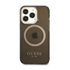 Guess Gold Outline Translucent MagSafe - Etui iPhone 13 Pro (czarny)