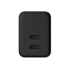 Crong Ultra Compact GaN - Ładowarka sieciowa 2x USB-C 35W PD 3.0 z PPS (czarny)