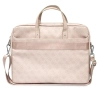 Guess Saffiano 4G Triangle Logo Computer Bag - Torba na notebooka 16” (różowy)