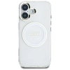 Guess IML Metal Colored Circle Classic Logo MagSafe - Etui do iPhone 16 (biały)