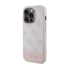 Guess 4G Bottom Stripe Metal Logo Collection - Etui iPhone 15 Pro (różowy)