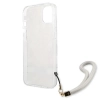 Guess Flower Cord - Etui ze smyczką iPhone 13 mini (Gold)