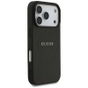 Guess Grained Ring MagSafe - Etui iPhone 17 Pro (czarny)