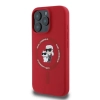 Karl Lagerfeld Silicone Karl & Choupette Ring MagSafe - Etui iPhone 16 Pro Max (czerwony)