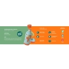 Quokka Solid Kids with strap - Butelka termiczna ze stali nierdzewnej 330 ml z paskiem (Zebras)