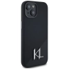 Karl Lagerfeld Silicone Shadow Metal Initial MagSafe - Etui do iPhone 15 (czarny)