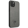 Guess Saffiano Triangle Logo Case - Etui iPhone 13 (srebrny)