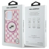 Karl Lagerfeld IML Monogram Karl & Choupette Head MagSafe - Etui iPhone 16 Pro (różowy)