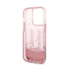 Karl Lagerfeld Liquid Glitter Big Logo Case - Etui iPhone 14 Pro (różowy)
