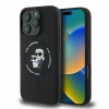 Karl Lagerfeld Silicone Karl & Choupette Ring MagSafe - Etui iPhone 16 Pro (czarny)