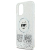 Karl Lagerfeld Liquid Glitter Choupette Head MagSafe - Etui iPhone 16 (przezroczysty)