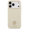 Guess Grained Strass Logo MagSafe - Etui iPhone 17 Pro Max (beżowy)