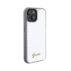 Guess Sequin Script Metal - Etui iPhone 15 (srebrny)