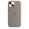 Apple Silicone Case - Silikonowe etui z MagSafe do iPhone 15 (popielaty brąz)