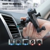 Crong Gravity Auto-Lock Car Holder - Uchwyt samochodowy grawitacyjny do telefonu 4,7”-6,5” (czarny)