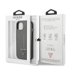 Guess Saffiano Triangle Logo Case - Etui iPhone 13 (srebrny)