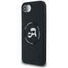 Karl Lagerfeld Silicone Karl & Choupette Heads MagSafe - Etui do iPhone 16e (czarny)