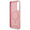 Karl Lagerfeld Silicone Double Heads And Circle MagSafe - Etui Samsung Galaxy S25 Edge (różowy)
