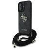 Guess 4G Big Logo Cord Strap Crossbody - Etui do iPhone 16 (czarny)