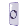 Guess IML Flowers Wreath MagSafe - Etui Samsung Galaxy S24 (fioletowy)
