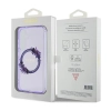 Guess IML Flowers Wreath MagSafe - Etui Samsung Galaxy S24 (fioletowy)