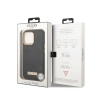 Guess Peony Logo Plate MagSafe - Etui iPhone 13 Pro (czarny)